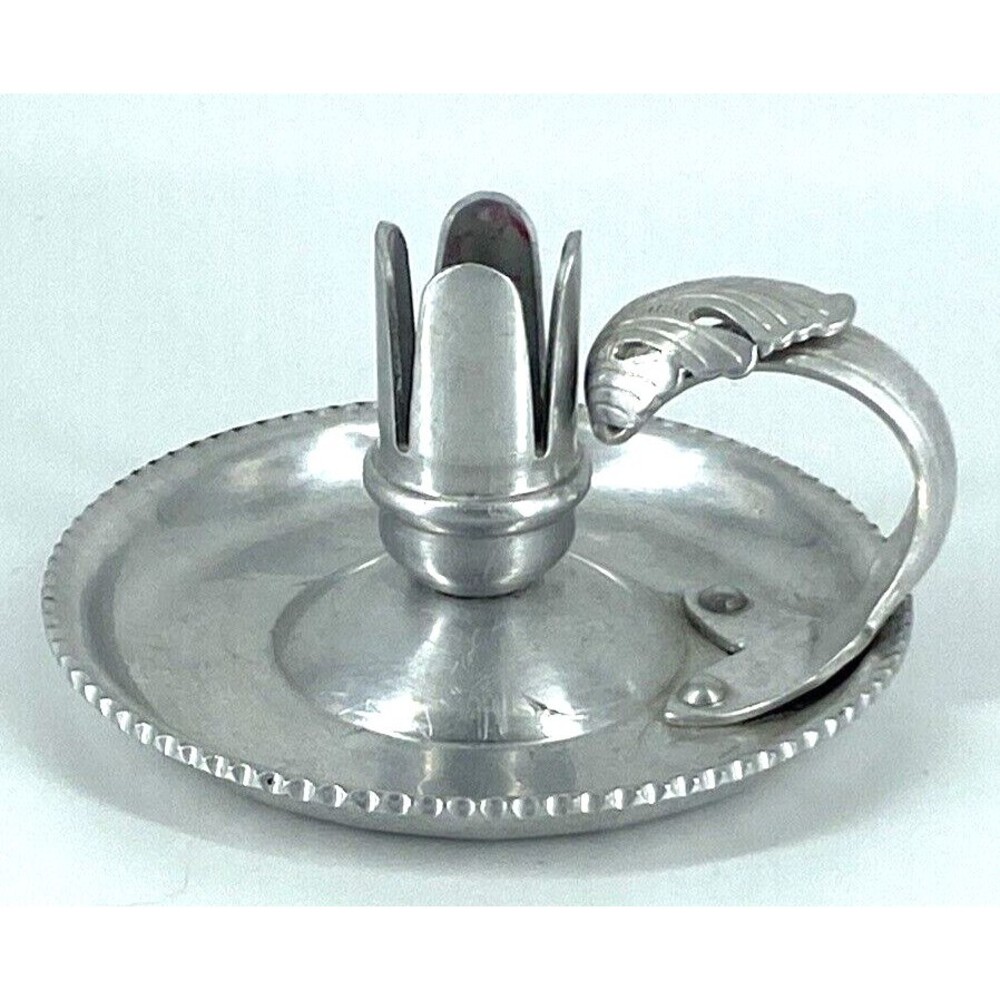 Hand Wrought Trade Continental Mark Silverlook 712 Hammered Aluminum Candlestick